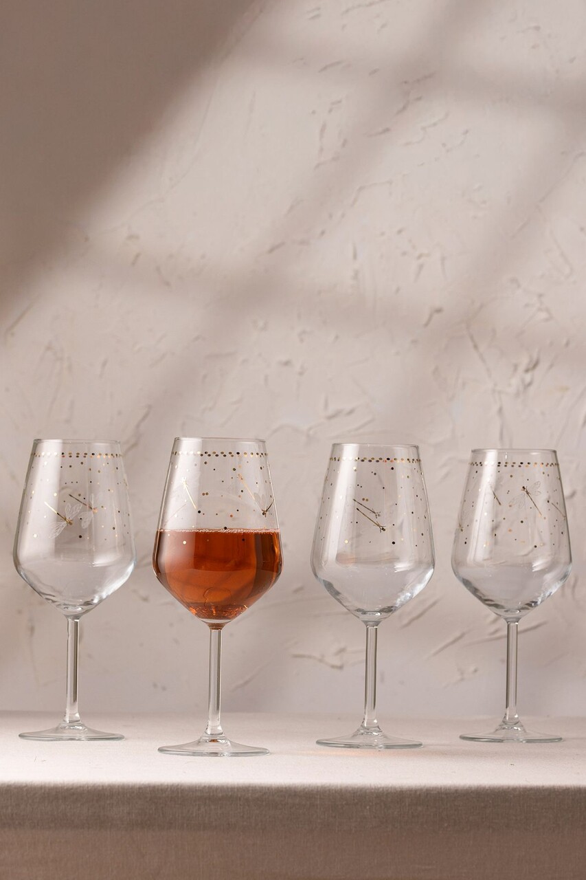 Set de pahare de vin, Hermia, 127RKL1128, Transparent - imagine 6